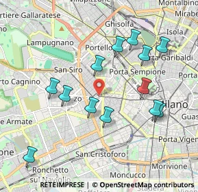 Mappa Via Cuneo, 20149 Milano MI, Italia (1.95538)