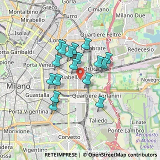 Mappa Via Privata Labeone, 20133 Milano MI, Italia (1.38167)