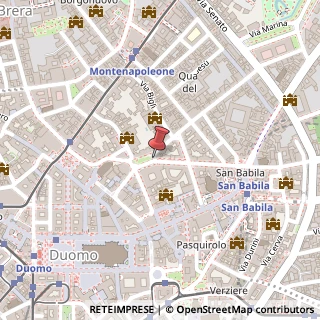 Mappa Piazza Filippo Meda,  5, 20121 Milano, Milano (Lombardia)