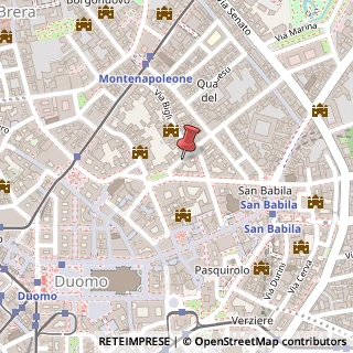Mappa Via Pietro Verri, 4, 20121 Milano, Milano (Lombardia)