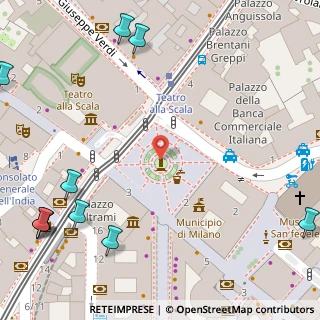 Mappa Piazza della Scala, 20121 Milano MI, Italia (0.1465)
