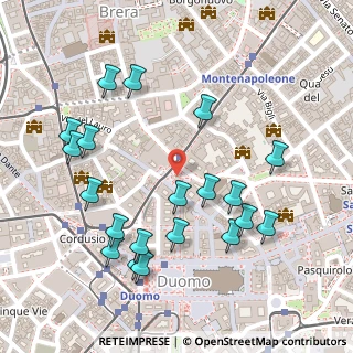 Mappa Piazza della Scala, 20121 Milano MI, Italia (0.2755)