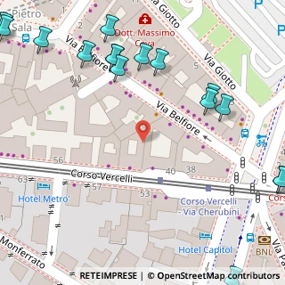 Mappa Corso Vercelli, 20149 Milano MI, Italia (0.114)