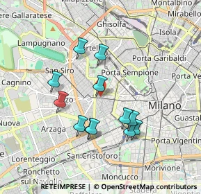 Mappa Corso Vercelli, 20149 Milano MI, Italia (1.61667)