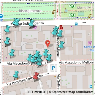 Mappa Via Macedonio Melloni, 20129 Milano MI, Italia (0.06923)
