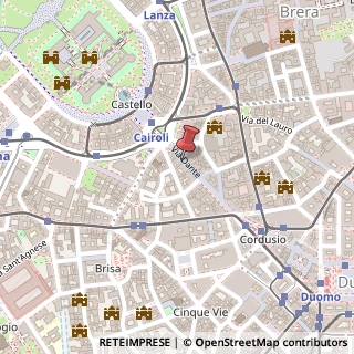 Mappa Via Dante,  14, 20121 Milano, Milano (Lombardia)