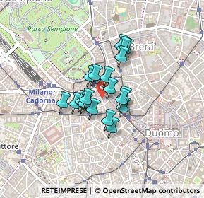 Mappa Via Manfredo Camperio, 20121 Milano MI, Italia (0.268)