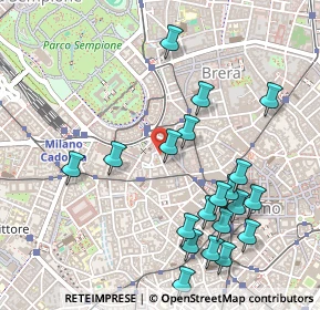 Mappa Via Manfredo Camperio, 20121 Milano MI, Italia (0.556)