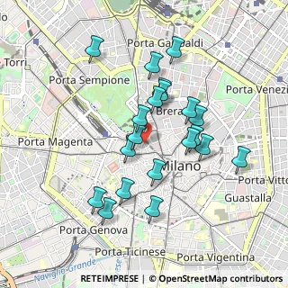 Mappa Via Manfredo Camperio, 20121 Milano MI, Italia (0.833)