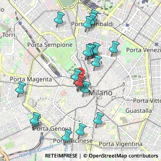 Mappa Via Manfredo Camperio, 20121 Milano MI, Italia (1.044)