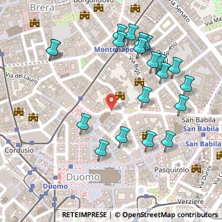 Mappa Via Adalberto Catena, 20121 Milano MI, Italia (0.2865)