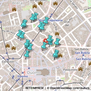 Mappa Via Adalberto Catena, 20121 Milano MI, Italia (0.214)