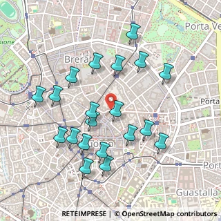 Mappa Via Adalberto Catena, 20121 Milano MI, Italia (0.4945)