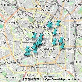 Mappa Via Adalberto Catena, 20121 Milano MI, Italia (1.46889)