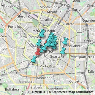 Mappa Via Adalberto Catena, 20121 Milano MI, Italia (0.82737)