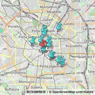 Mappa Via Adalberto Catena, 20121 Milano MI, Italia (1.08231)