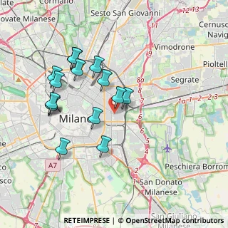 Mappa Via Privata Catania, 20133 Milano MI, Italia (3.70375)