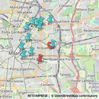 Mappa Via Francesco Reina, 20133 Milano MI, Italia (2.01333)