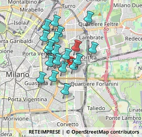 Mappa Via Privata Catania, 20133 Milano MI, Italia (1.3725)