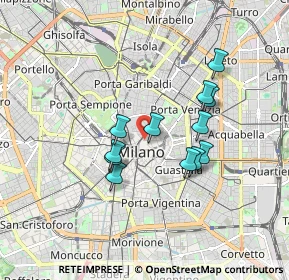 Mappa Largo Raffaele Mattioli, 20121 Milano MI, Italia (1.43333)