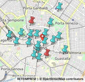 Mappa Largo Raffaele Mattioli, 20121 Milano MI, Italia (0.845)