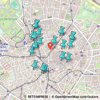 Mappa Via Filodrammatici, 20121 Milano MI, Italia (0.4115)