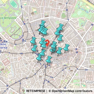 Mappa Via Filodrammatici, 20121 Milano MI, Italia (0.299)