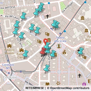 Mappa Via Filodrammatici, 20121 Milano MI, Italia (0.131)