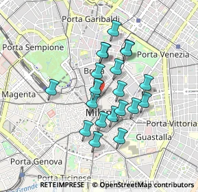 Mappa Piazza Paolo Ferrari, 20121 Milano MI, Italia (0.7125)