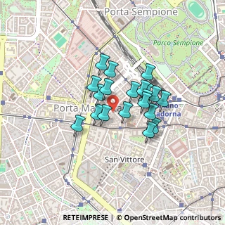 Mappa Piazza Giovine Italia, 20123 Milano MI, Italia (0.2965)