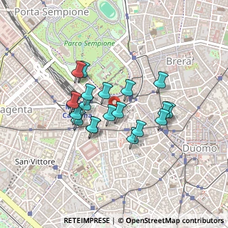 Mappa Via Giacomo Puccini, 20121 Milano MI, Italia (0.3425)