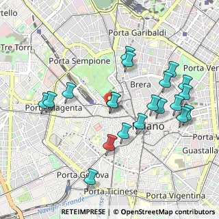 Mappa Via Giacomo Puccini, 20121 Milano MI, Italia (1.019)