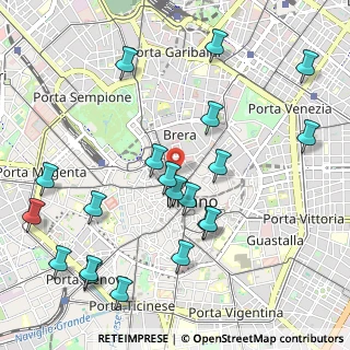 Mappa Via Clerici, 20121 Milano MI, Italia (1.204)