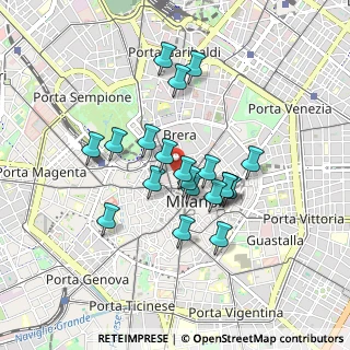 Mappa Via Clerici, 20121 Milano MI, Italia (0.7145)