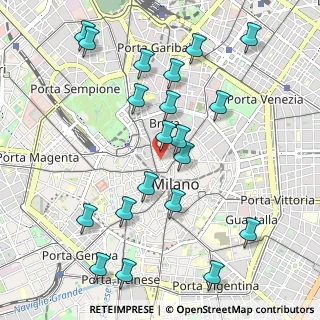 Mappa Via Clerici, 20121 Milano MI, Italia (1.127)
