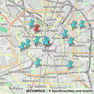 Mappa Via Clerici, 20121 Milano MI, Italia (1.90462)
