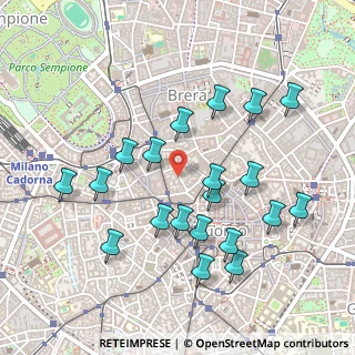 Mappa Via Clerici, 20121 Milano MI, Italia (0.496)