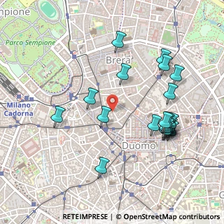 Mappa Via Clerici, 20121 Milano MI, Italia (0.5155)