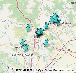 Mappa Via Campo Sportivo, 10015 Ivrea TO, Italia (10.839)
