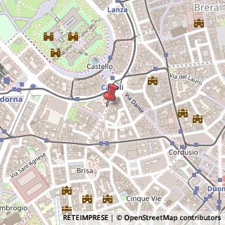 Mappa Via San Giovanni sul Muro,  3, 20121 Milano, Milano (Lombardia)