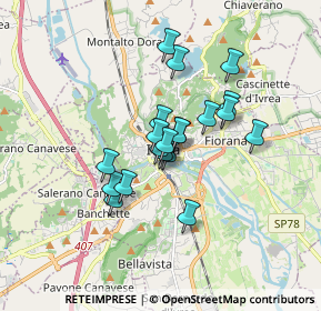 Mappa CAP, 10015 Ivrea TO, Italia (1.2095)