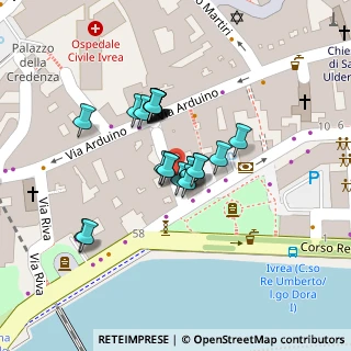 Mappa Corso Cavour, 10015 Ivrea TO, Italia (0.016)