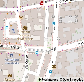 Mappa Via Cino del Duca, 20122 Milano MI, Italia (0.024)