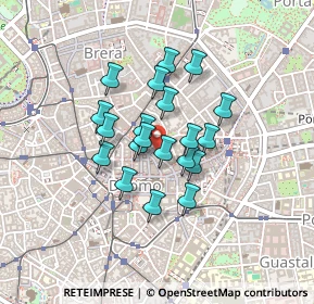 Mappa Via Ulrico Hoepli, 20121 Milano MI, Italia (0.306)