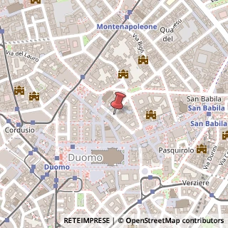 Mappa Via Agnello,  18, 20121 Milano, Milano (Lombardia)