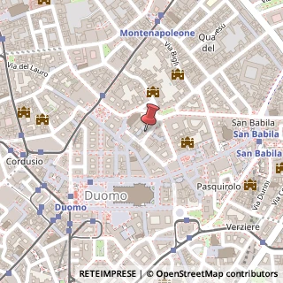 Mappa Via Ulrico Hoepli, 3, 20121 Milano, Milano (Lombardia)