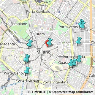 Mappa Via Ulrico Hoepli, 20121 Milano MI, Italia (1.28364)