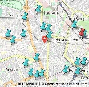 Mappa Via Privata Asti, 20149 Milano MI, Italia (1.3365)