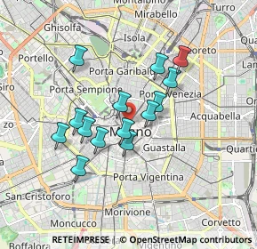 Mappa Via Tommaso Grossi, 20121 Milano MI, Italia (1.43)