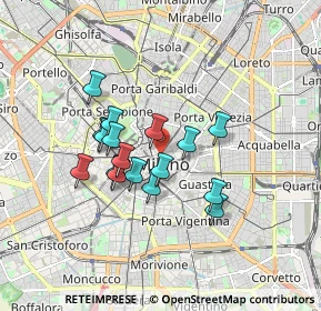 Mappa Via Tommaso Grossi, 20121 Milano MI, Italia (1.37059)